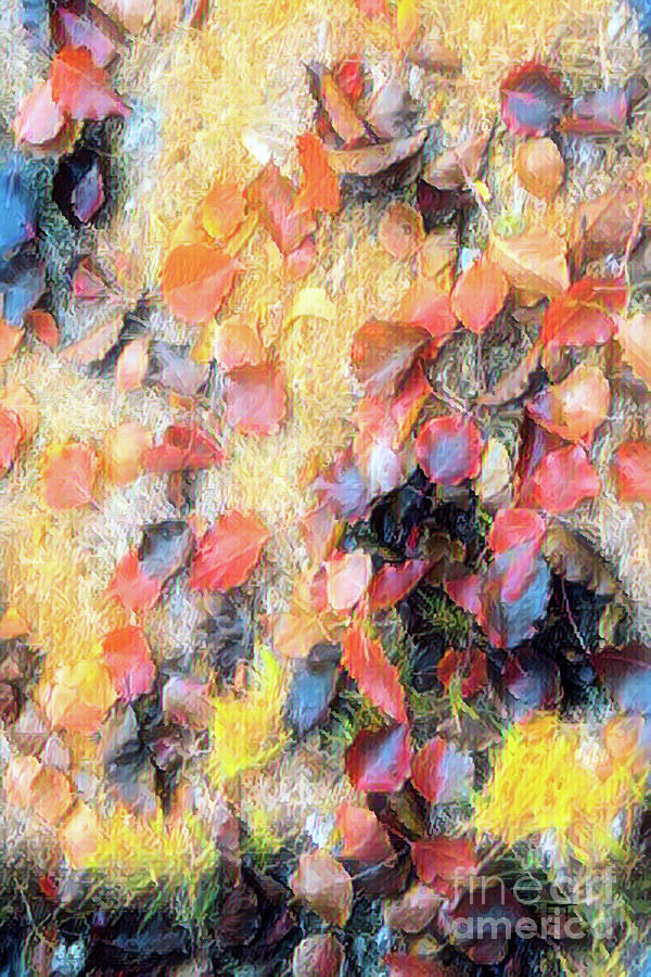 Leaf Fall 4 Digital Art by Elaine Teague