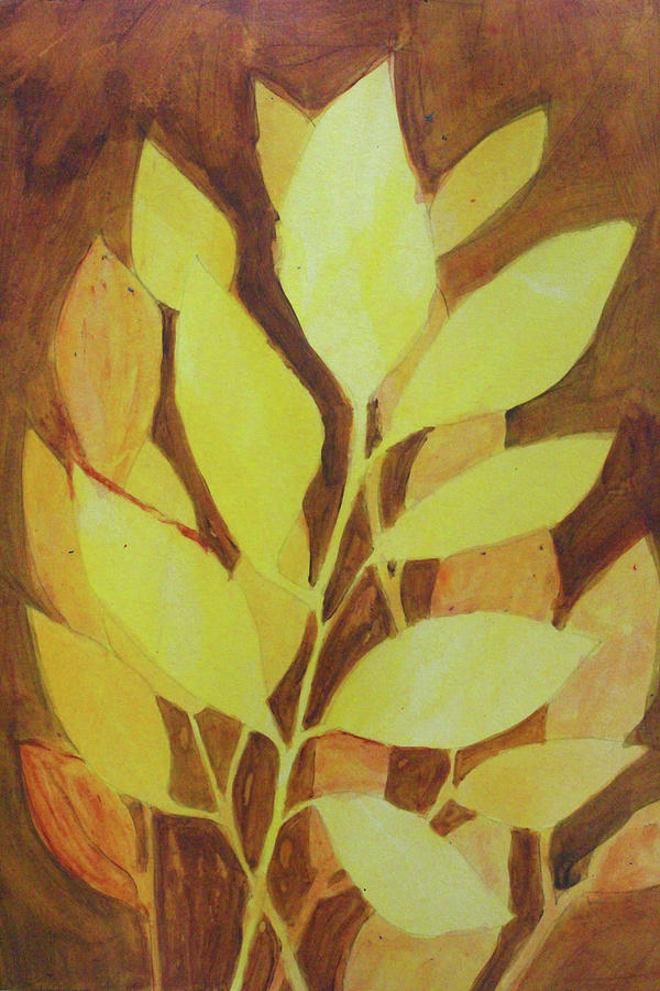 Leaf Layers Fall Painting by Nancy Merkle
