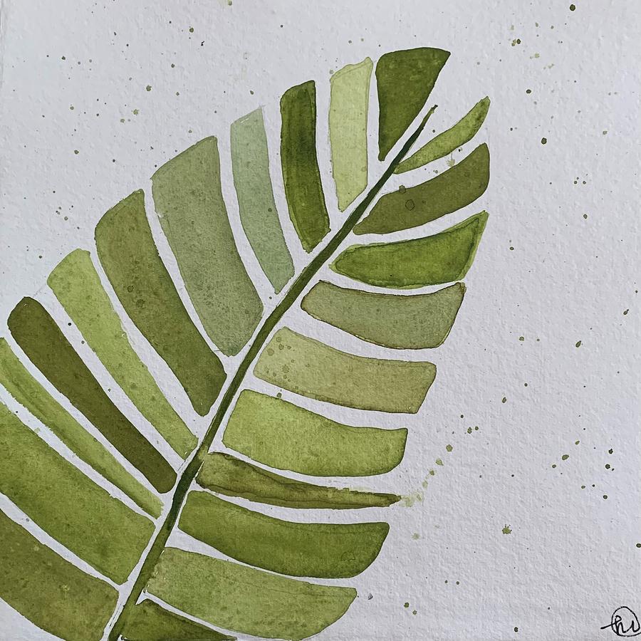 Leaf love Painting by Monica Martin