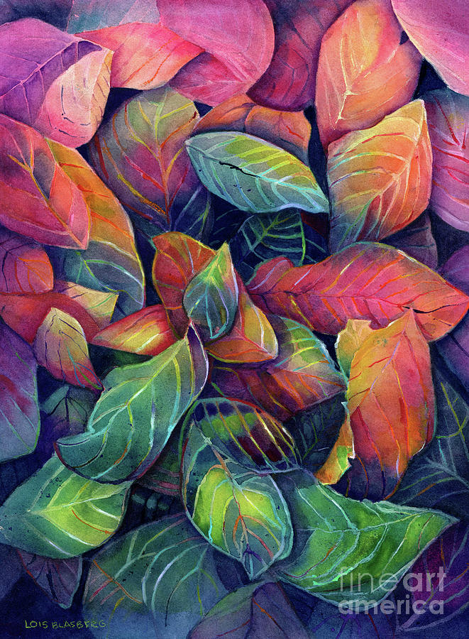 Leaf Summer Behind Painting by Lois Blasberg