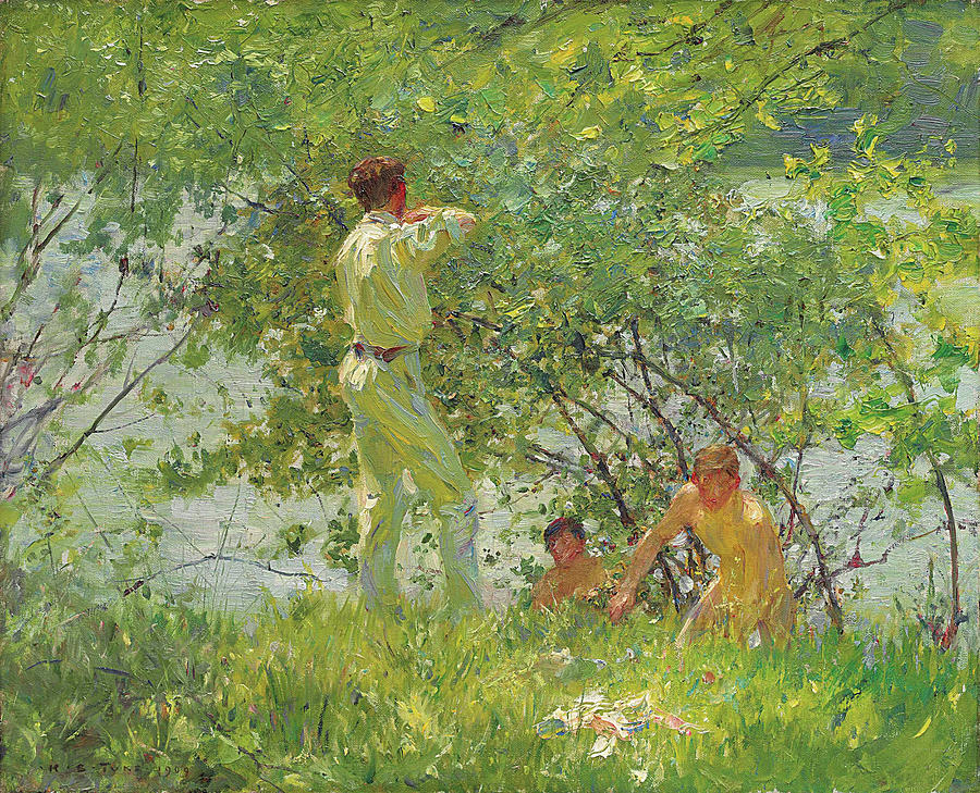 Leafy June  Painting by Henry Scott Tuke