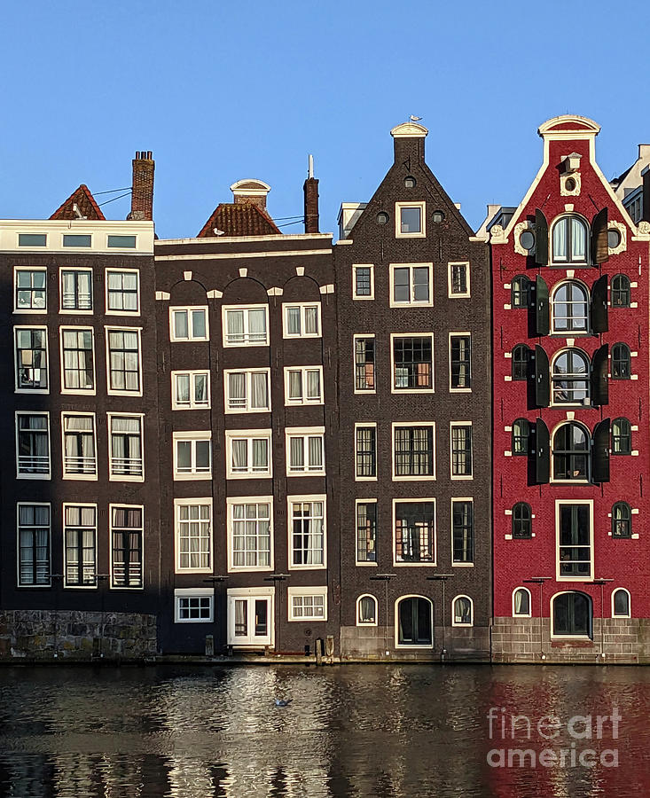 Leaning Houses of Amsterdam Photograph by Terri Brewster