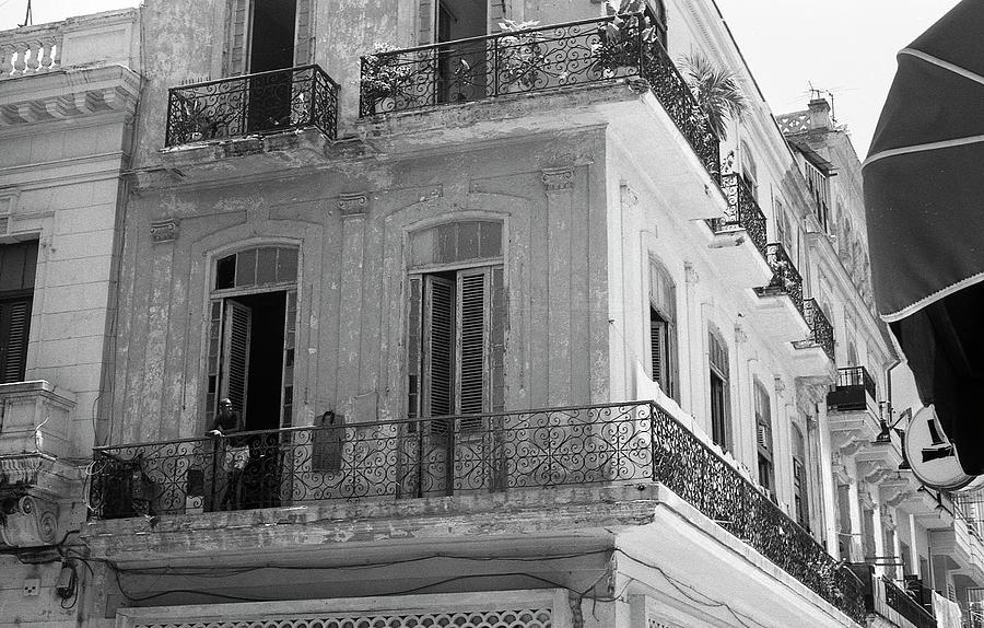 Architecture Photograph -  Leaning on the balcony in Havana by RicardMN Photography