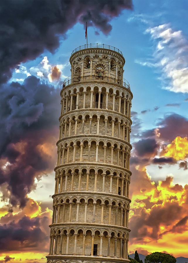 Leaning Tower of Pisa at Sunset Photograph by Darryl Brooks