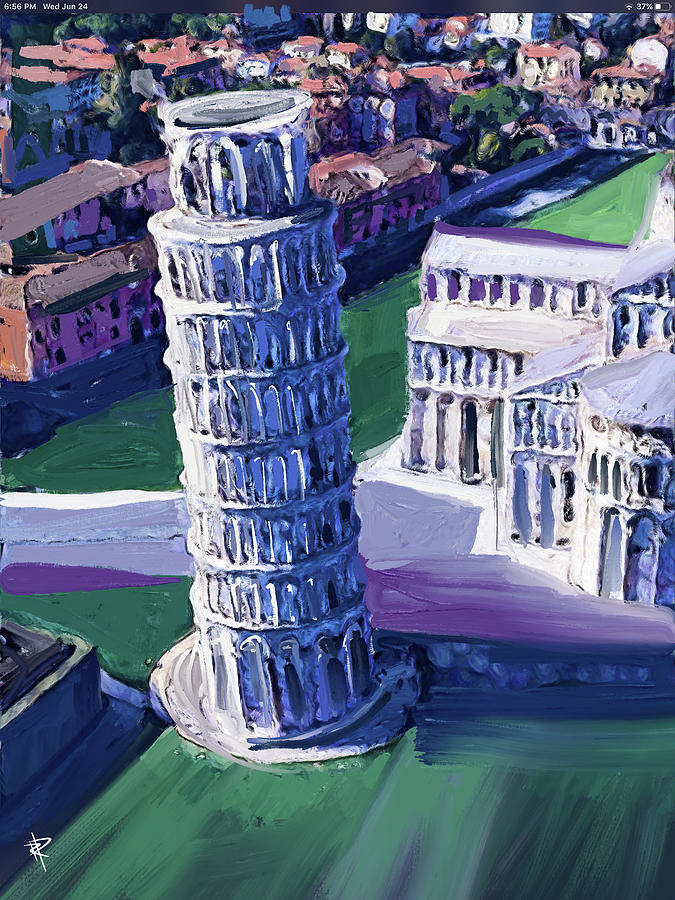 Leaning Tower of Pisa Mixed Media by Russell Pierce