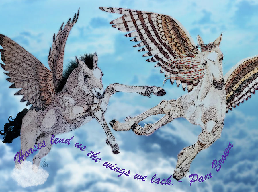 Learning to Fly with Quote Mixed Media by Equus Artisan