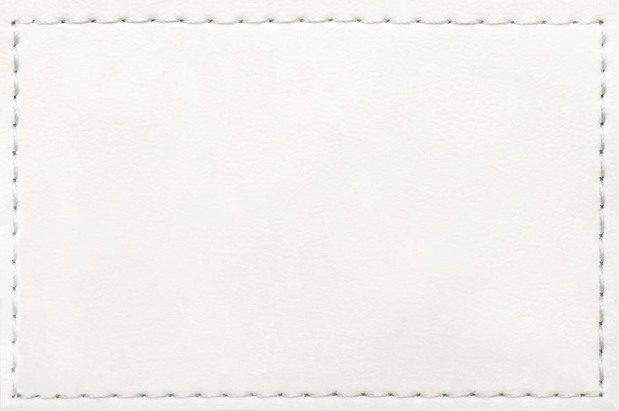 Leather Blank Jeans Label Photograph by Amete