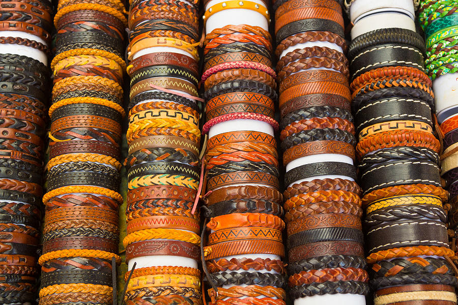 Leather Bracelets With Different Shapes And Colors Photograph by James63