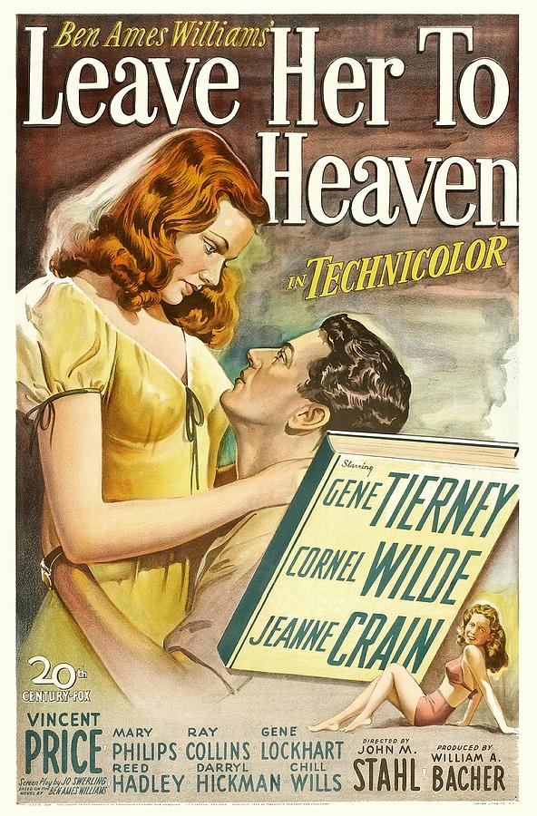 Vintage Mixed Media - Leave Her to Heaven, 1945 by Movie World Posters