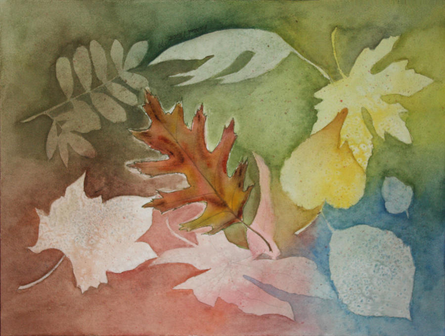 Leaves Painting - Leaves IV by Patricia Novack Leaves Painting - Leaves IV by Patricia Novack