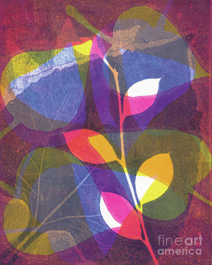 Leaves Monoprint I Photograph by Kristine Anderson