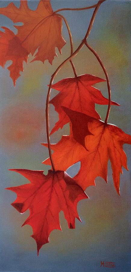 Leaves of Fire Painting by Marlene Little