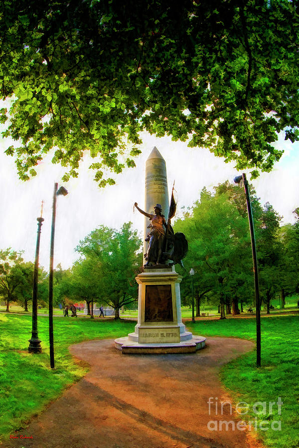 Leaves Over Boston Massacre Crispus Attucks Memorial Photograph By ...