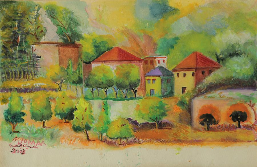 Lebanese Village Painting