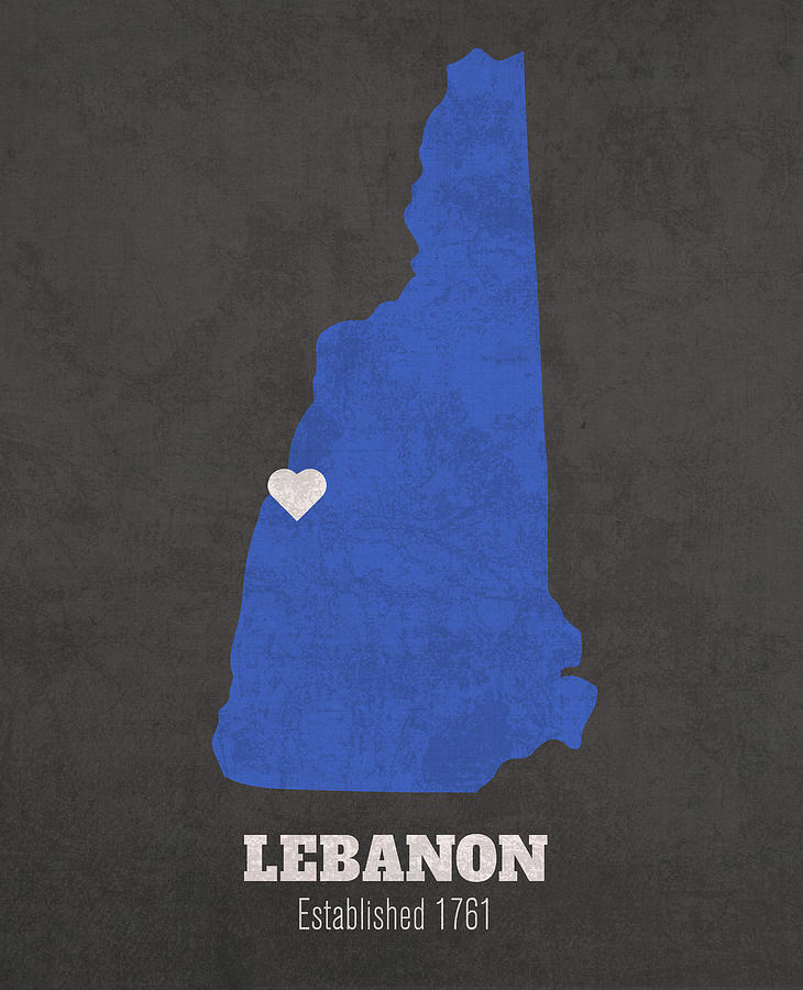 Lebanon New Hampshire City Map Founded 1761 University Of New Hampshire Color Palette Design Turnpike 