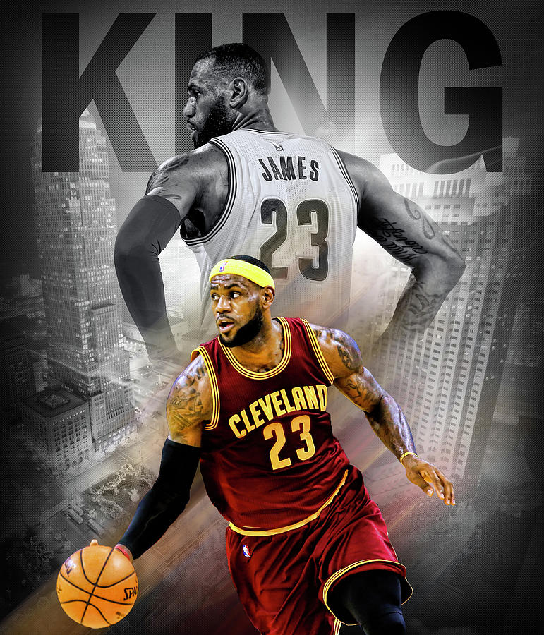 Lebron James Cleveland Cavaliers Digital Art by SportsPop Art - Fine ...