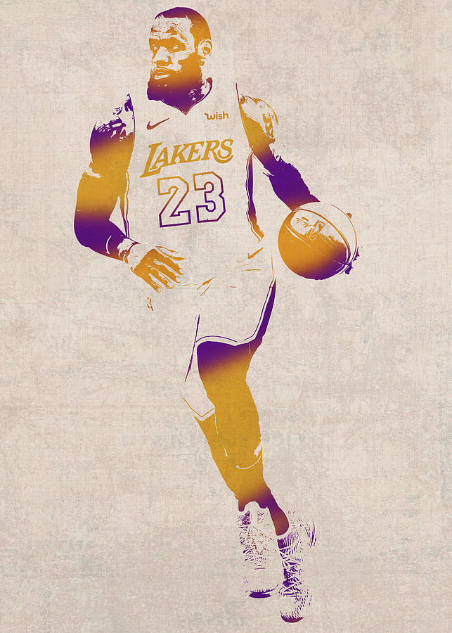 LeBron James Lakers Basketball Minimalist Vector Athletes Sports Series ...