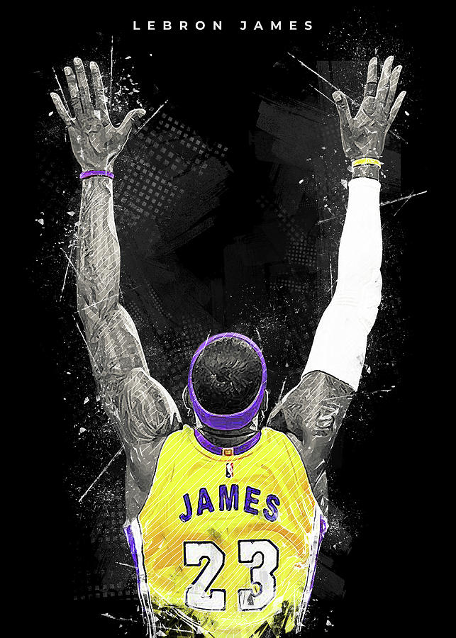 Lebron James Lakers King James Paintings Art Digital Art By Vince Ruz 