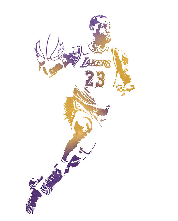 LeBron James Lakers Mixed Media Poster