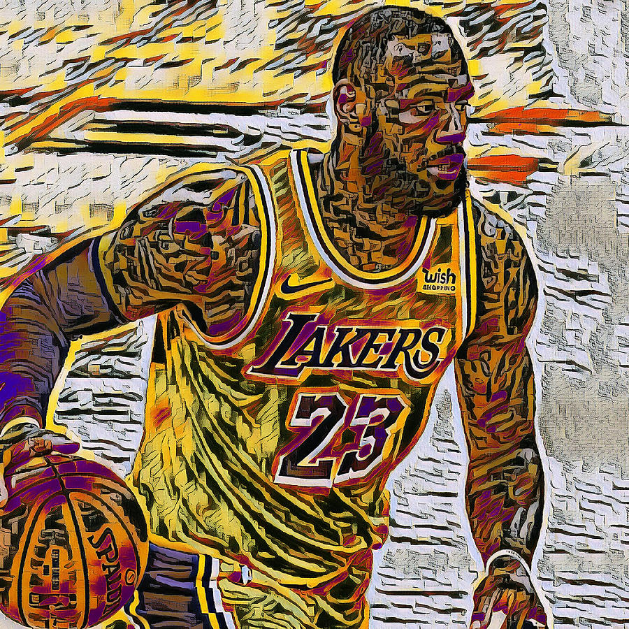 Lebron James New Season Painting by John Farr