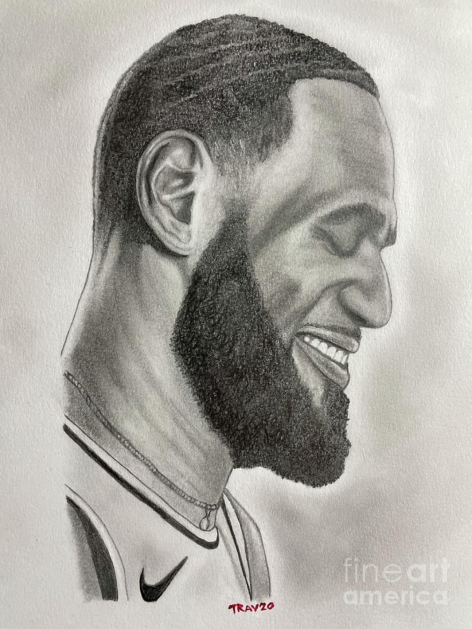 Lebron James Drawing by Travis Smith Pixels