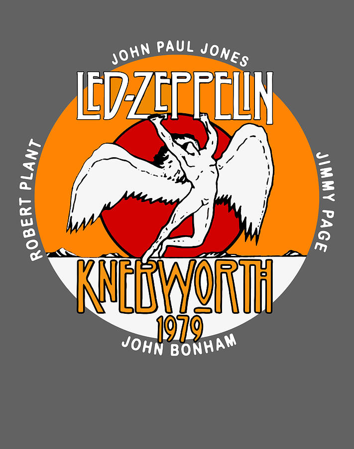 Led Zeppelin At Knebworth 1979 Music Band Metal Music Band For Men ...