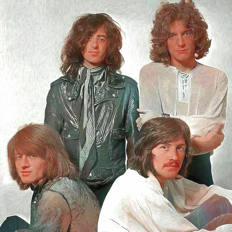 Led Zeppelin Band Painting Painting by John Straton - Fine Art America