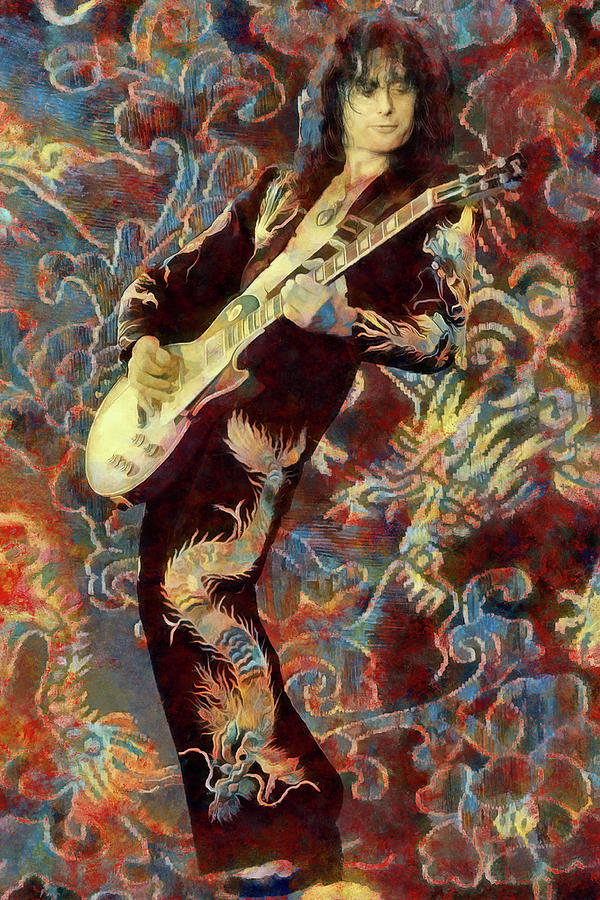 Led Zeppelin Mixed Media - Led Zeppelin Jimmy Page Art Trampled Under Foot by The Rocker Chic Led Zeppelin Mixed Media - Led Zeppelin Jimmy Page Art Trampled Under Foot by The Rocker Chic