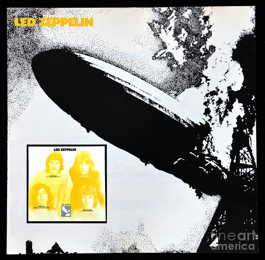 Led Zeppelin one album cover and band members  Photograph by David Lee Thompson