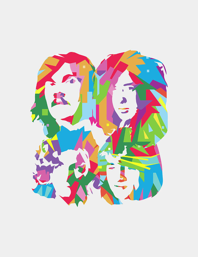 Led Zeppelin Digital Art - Led Zeppelin POP ART by Ahmad Nusyirwan