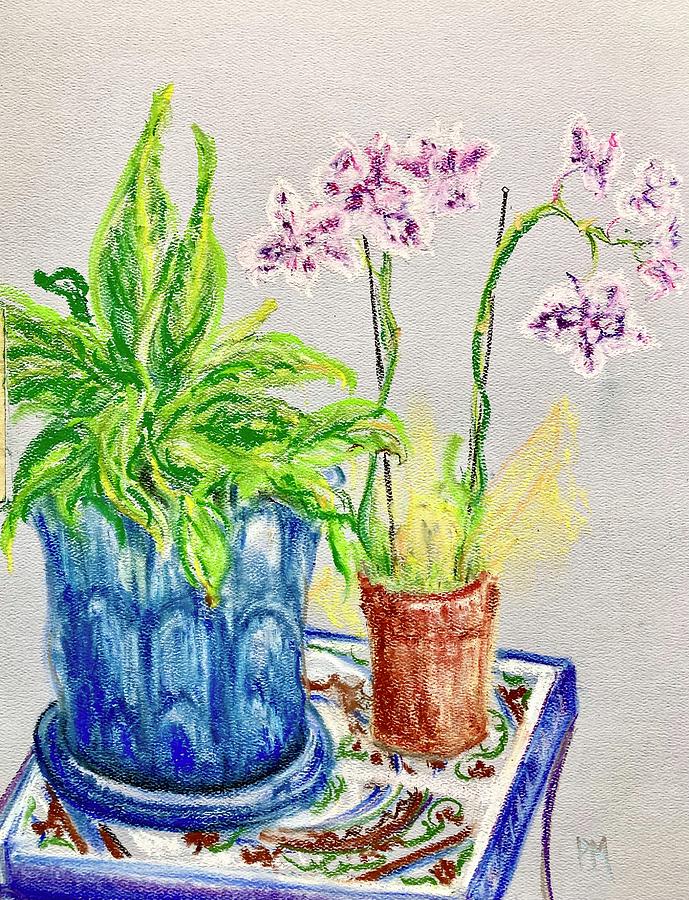 Lee Anns Orchids  Pastel by Pete Maier