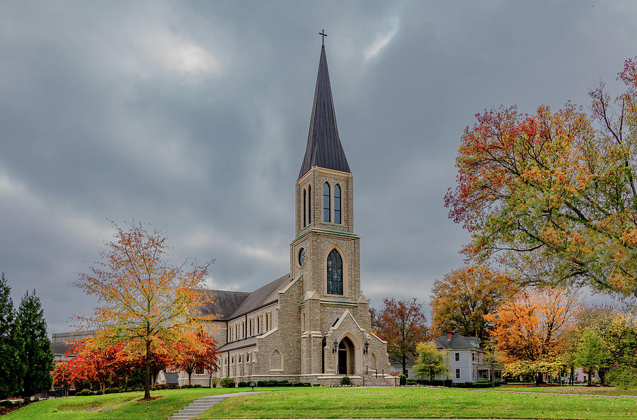 Lee University Chapel All Dressed Up For Fall Photograph by Marcy Wielfaert