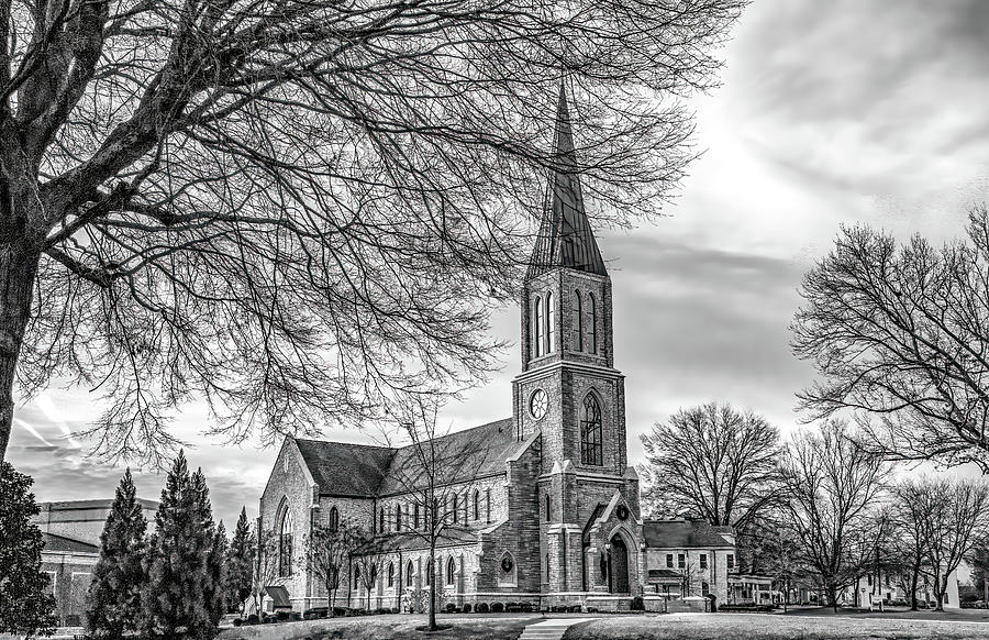 Lee University Chapel, Black and White Photograph by Marcy Wielfaert