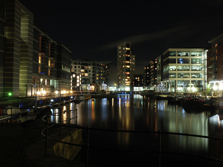 Leeds Dock at Night Photograph by Philip Openshaw - Fine Art America