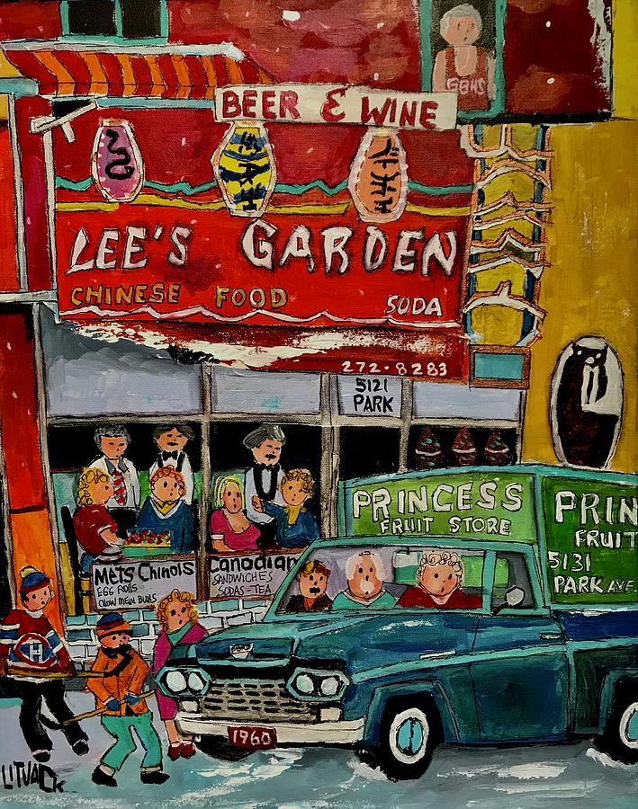 Lees Garden Park Avenue 1960s Painting by Michael Litvack
