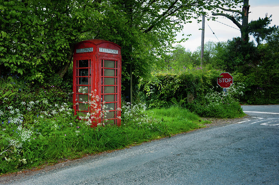 Leetown Cross Red Telephone Box Dartmoor Photograph by Helen Jackson