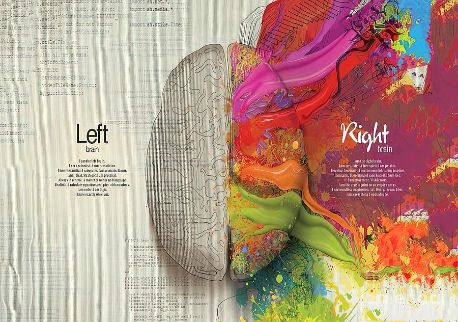 Left Brain vs Rigth Brain Painting by Jacob Taylor | Fine Art America