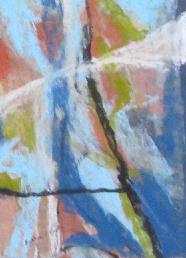 Left Hand Abstract Series #1 Right Diptych Pastel by Barbara OToole
