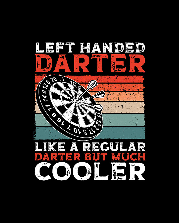 LeftHanded Darter Darts Player Dart Digital Art by RaphaelArtDesign