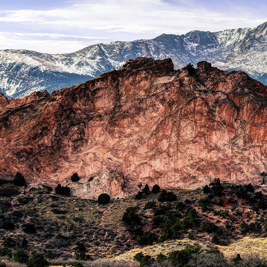 Left Panel 1 of 3 - Colorado Springs Garden of the Gods Mountain Landscape Photograph by Gregory Ballos
