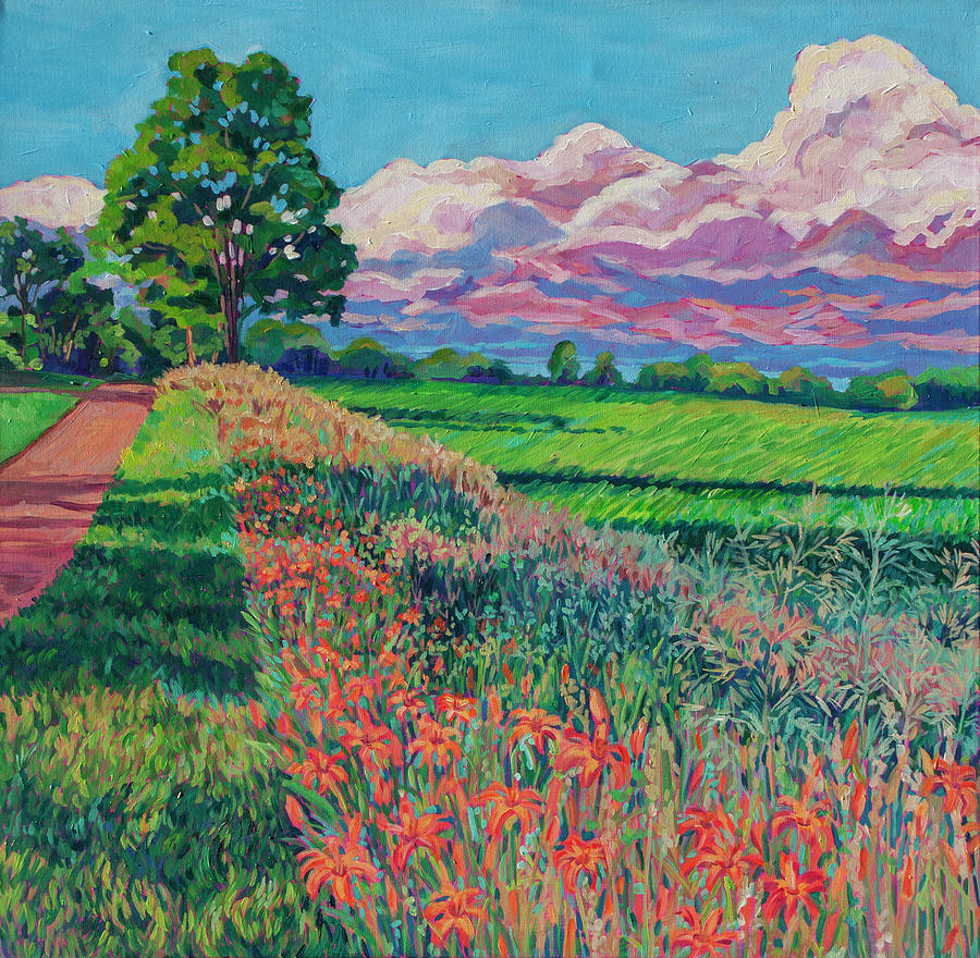 Left panel- Heartland Panoramic Painting by Heather Nagy