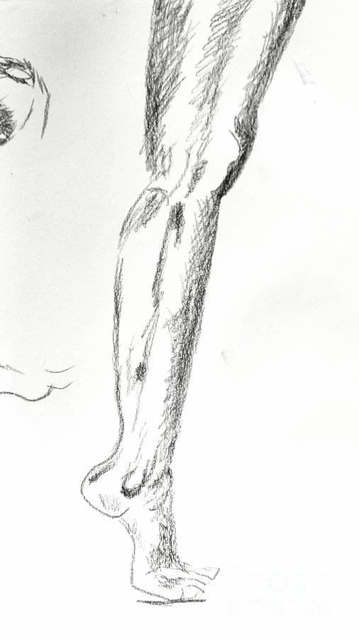 Leg Drawing by James McCormack - Fine Art America