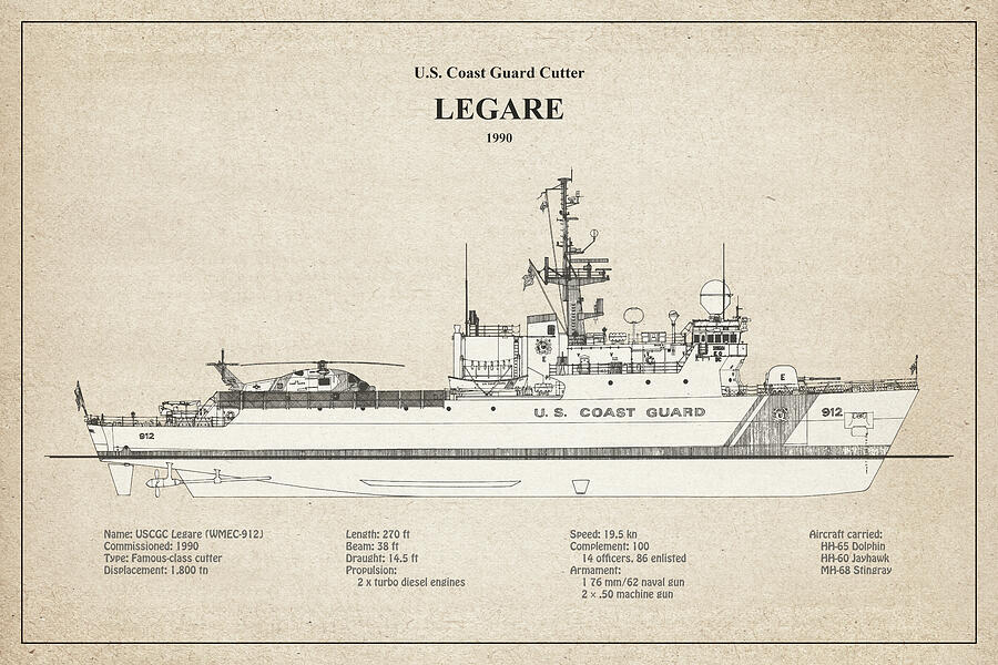 Boat Digital Art - Legare wmec-912 United States Coast Guard - SBD by SP JE Art