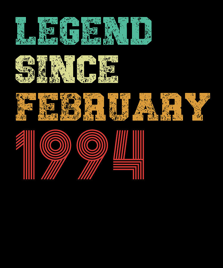 Cool Digital Art - Legend Since February 1994 Retro Design by Adi