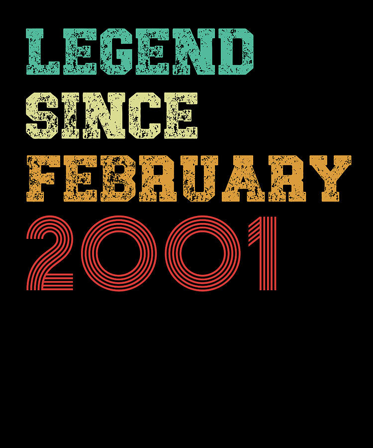 Cool Digital Art - Legend Since February 2001 Retro Design by Adi