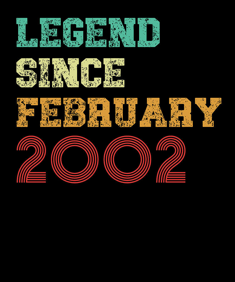 Cool Digital Art - Legend Since February 2002 Retro Design by Adi