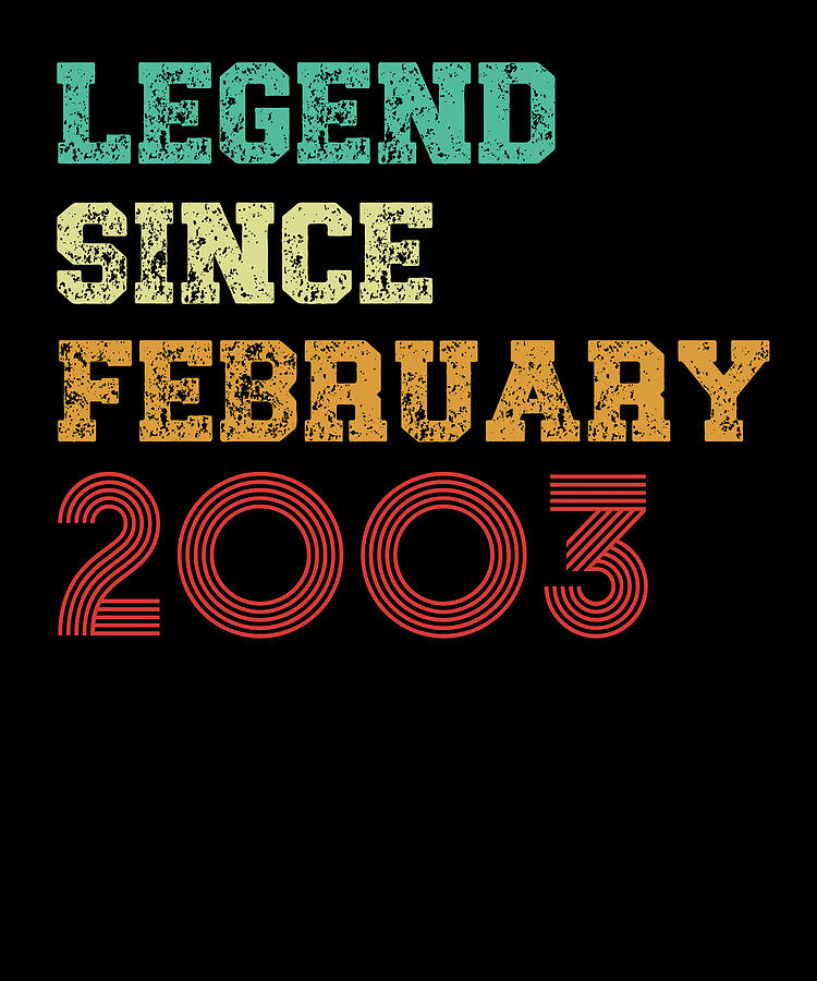 Cool Digital Art - Legend Since February 2003 Retro Design by Adi