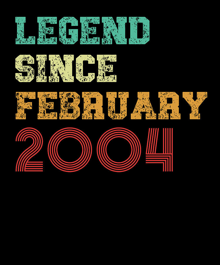Cool Digital Art - Legend Since February 2004 Retro Design by Adi
