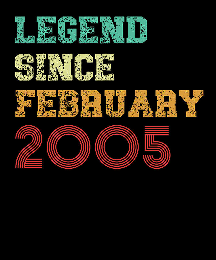 Cool Digital Art - Legend Since February 2005 Retro Design by Adi
