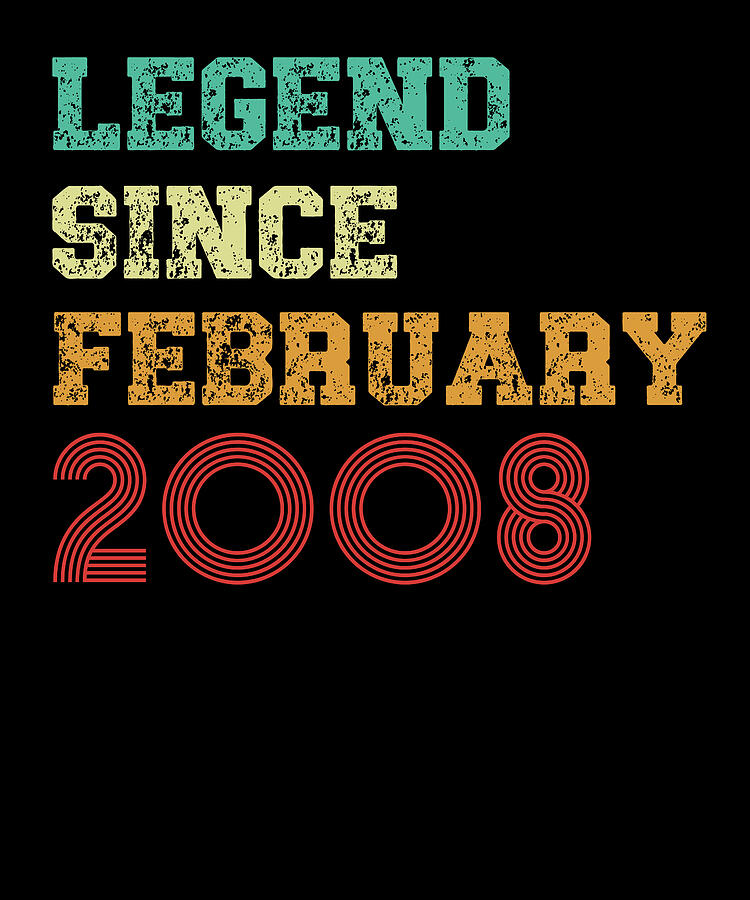 Cool Digital Art - Legend Since February 2008 Retro Design by Adi